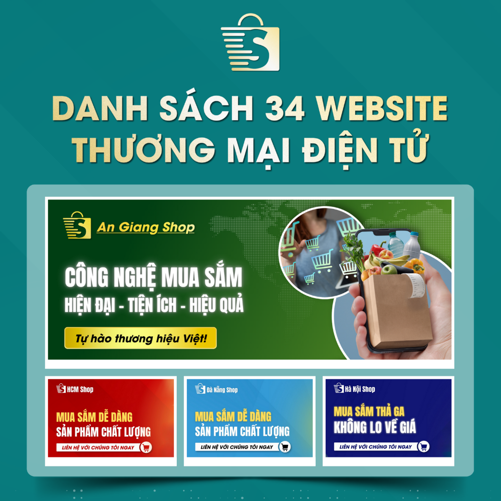 Danh Sách Website TMĐT Của 34 Tỉnh Thành Việt Nam