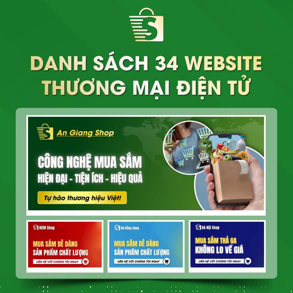 Danh Sách Website TMĐT Của 34 Tỉnh Thành Việt Nam
