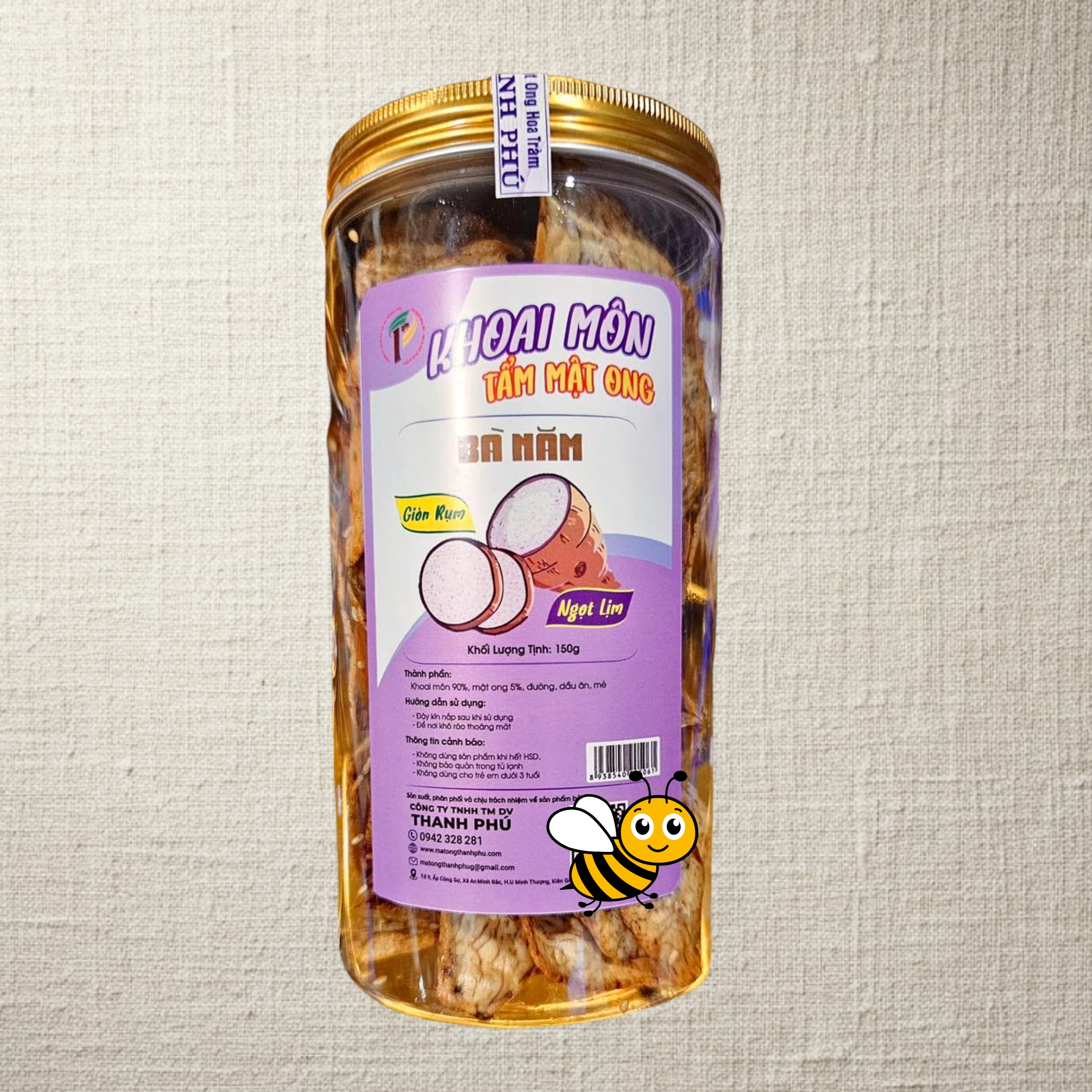 Khoai Môn Tẩm Mật Ong Thanh Phú 150g – Giòn Rụm, Ăn Là Ghiền