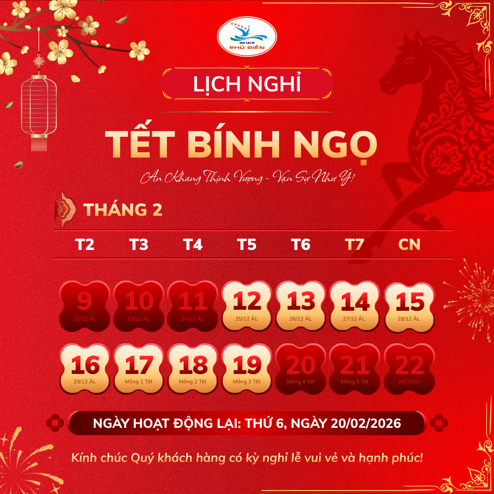 📢 Thông Báo Lịch Nghỉ Tết Nguyên Đán 2026