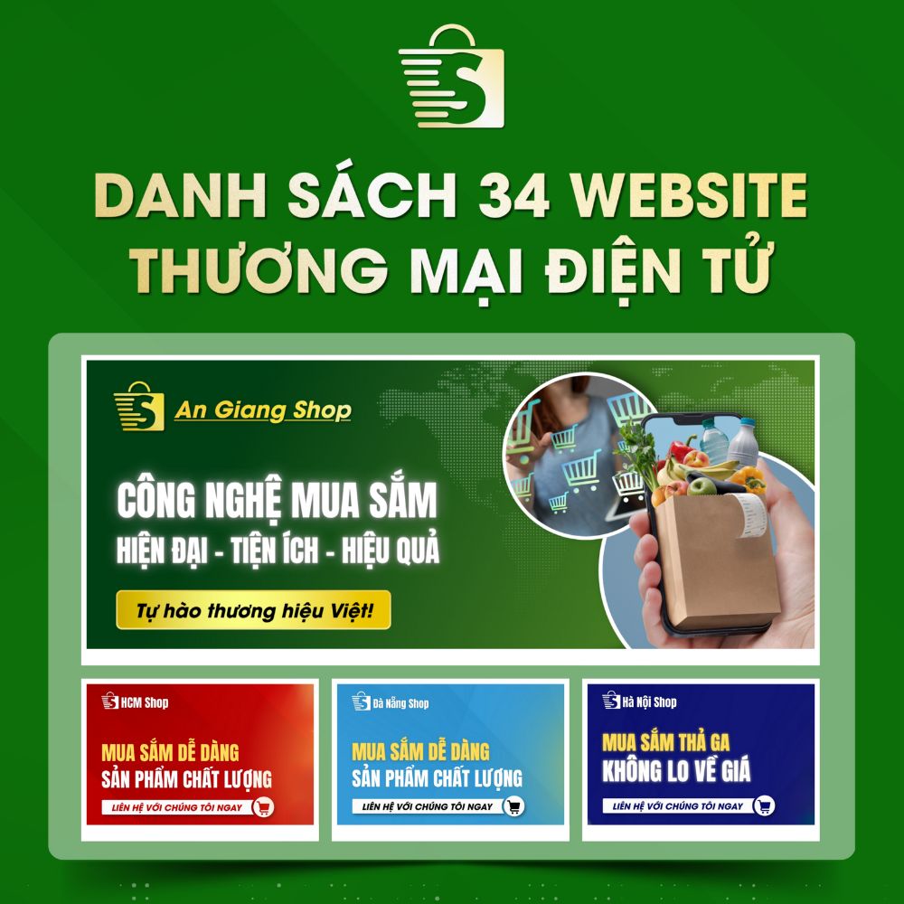 Danh Sách Website TMĐT Của 34 Tỉnh Thành Việt Nam