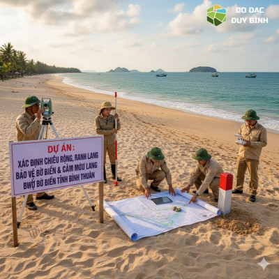 Xác Định Hành Lang Bảo Vệ Bờ Biển & Cắm Mốc Tại Tỉnh Bình Thuận