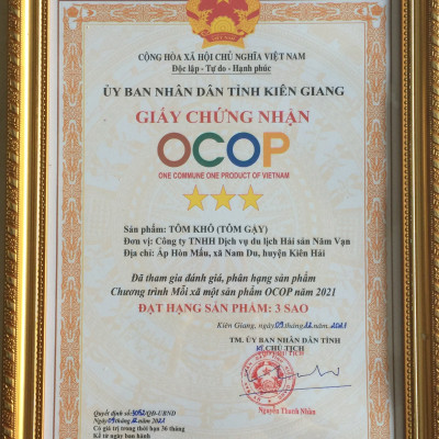 Chứng Nhận OCOP Tôm Khô