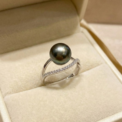 Nhẫn Ngọc Trai Tahiti Đen