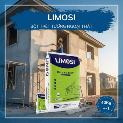 LIMOSI 40kg – Bột Trét Tường Ngoại Thất Cao Cấp, Bảo Vệ Vững Chắc Cho Ngôi Nhà Của Bạn!