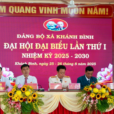 Đại Hội Đại Biểu Đảng Bộ Xã Khánh Bình Lần Thứ I, Nhiệm Kỳ 2025-2030 Thành Công Tốt Đẹp