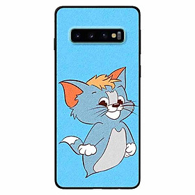 Ốp lưng dành cho Samsung S10 Plus mẫu Thần Mèo Nền Xanh