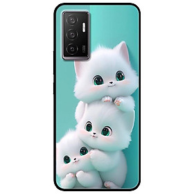 Ốp lưng cho Vivo V23e - Y31 -Y51 - Y55 - Y55s - Y55 2022 - Ba Chú Mèo Trắng - Hàng Chính Hãng