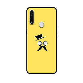 Ốp Lưng in cho Oppo A8 Mẫu Khuôn Mặt Nền Vàng - Hàng Chính Hãng