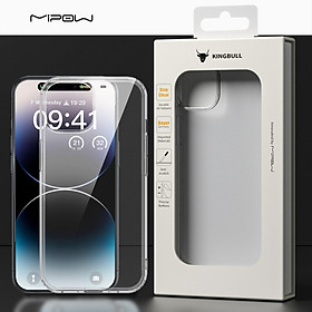  Ốp Lưng Trong Suốt Kính Cường Lực Chống Ố Vàng  Cho iPhone 15 / iPhone 15 Plus/ iPhone 15 Pro/ iPhone 15 ProMax MIPOW TEMPERED TRANSPARNET _ Hàng chính hãng