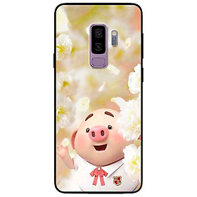 Ốp lưng in cho Samsung S9 Plus Mẫu Heo Áo Trắng
