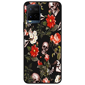 Ốp lưng dành cho Vivo Y21 - Vivo Y21s mẫu Hoa Đỏ Trắng