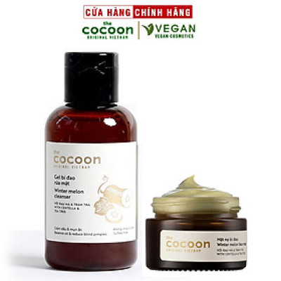 Combo Gel bí đao rửa mặt cocoon 140ml + Mặt nạ bí đao cocoon 30ml