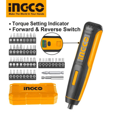 MÁY SIẾT VÍT 1/4" DÙNG PIN 4V INGCO CSDLI0403 - HÀNG CHÍNH HÃNG