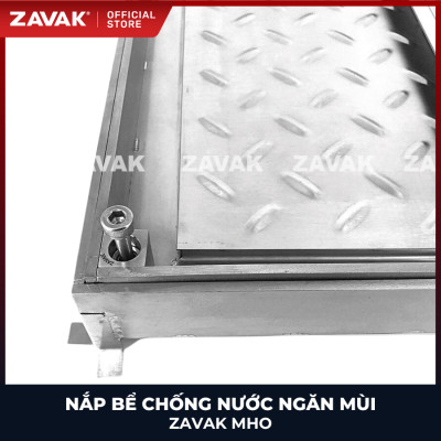 Nắp bể ngầm chống nước ngăn mùi inox ZAVAK MHO*-80 / KT 80x80cm, lát gạch 2,5cm/ tải tối đa 450kg