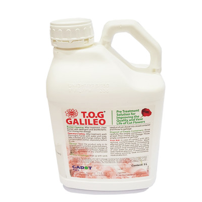 Dung dịch Bảo Quản Hoa Lâu tàn TOG Galileo Theo công nghệ của Israel (Can 5 Lít đậm đặt ) giúp xử lý hoa tươi lâu tại Nhà Vườn Trồng Hoa và Vựa Hoa