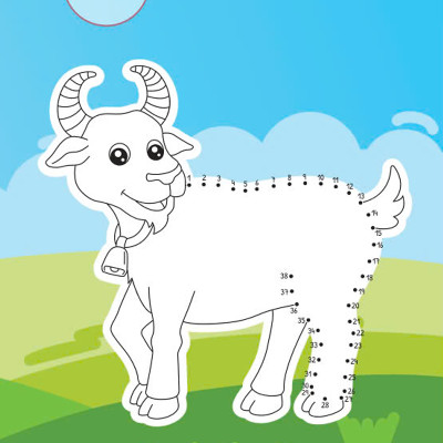 Sách - Nối Số Và Tô Màu - Động Vật Ở Trang Trại - Song Ngữ Anh-Việt