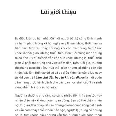Làm Chủ Tiền Bạc Từ Khi Còn Đi Học