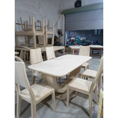 bàn  ăn mặt gỗ 6 ghế  1m6x80