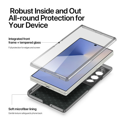 Bao da dành cho Samsung Galaxy Z Fold 7 Dux Ducis STEX Series PU Leather Foldable có chân đế_ Hàng chính hãng