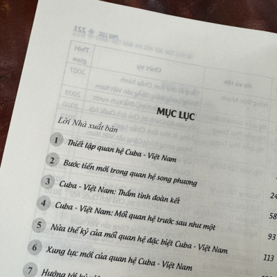 CUBA - VIỆT NAM: HAI DÂN TỘC MỘT LỊCH SỬ - TS. Ruvislei González Saez - Vũ Trung Mỹ, Phạm Hoài Nam dịch - NXB Chính Trị Quốc Gia Sự Thật.