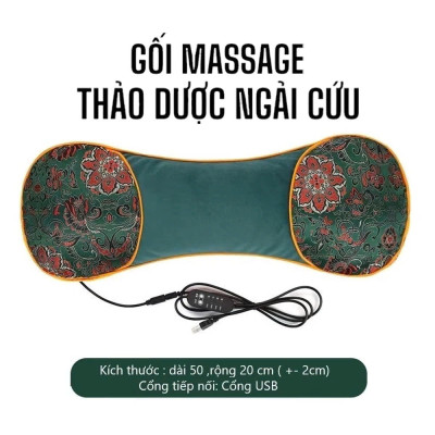 Gối Ngải Cứu Thảo Dược Sưởi Ấm Làm NóngMassage – Xua Tan Đau Mỏi Vai Gáy Cực Nhanh