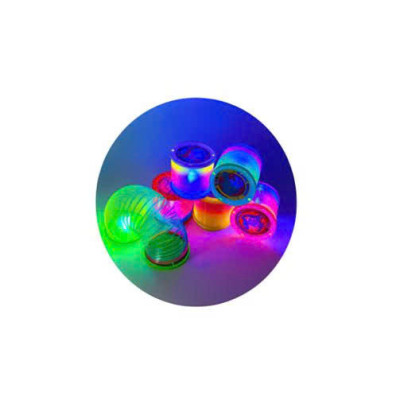 RAINBOW SPRING - B1219-T29X Lò xo cầu vồng hình Khủng long có đèn phát sáng (KT 7x7x6.5cm)