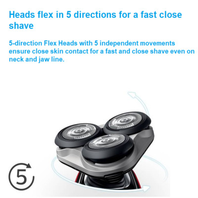 Máy cạo râu khô và ướt 2 trong 1 series 5000 cao cấp Philips S5390/12, điện áp sạc AC100 V-240V 50/60 Hz, tích hợp sạc nhanh, đầu tỉa mai tiện lợi - Hàng chính hãng