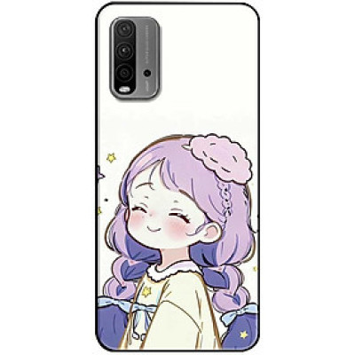 Ốp lưng cho Xiaomi Redmi 9T - Redmi 13 4G - 13C - Redmi Note 13 4G - 13 Pro 4G - 13 Pro 5G - Cô Gái Tóc Tím - Hàng Chính Hãng