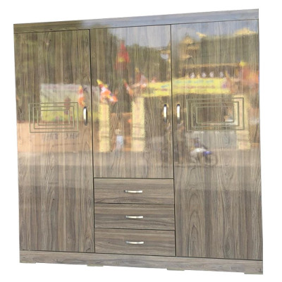 Tủ Áo 3 Cánh 1m6 Gỗ MDF Melamine Sơn Bóng Màu Nết