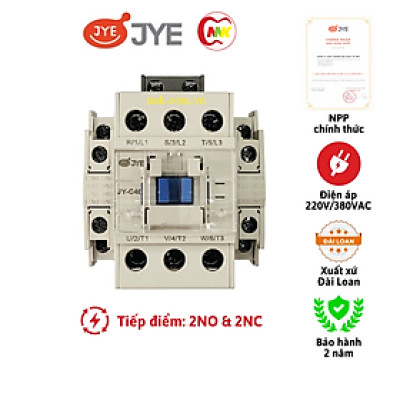 Khởi động từ/ Contactor JYC-32 tiếp điểm, 40 tiếp điểm, 50 tiếp điểm 2NO+2NC 240V/440VAC JYE hàng chính hãng