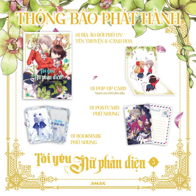 Sách - [Manga] Tôi Yêu Nữ Phản Diện - Tập 5 - Tặng Kèm Bookmark Phủ Nhung + Postcard Phủ Nhung + Pop-Up Card
