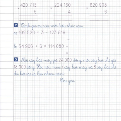 Sách - Vở Ô Li Bài Tập Toán 4 - Quyển 2