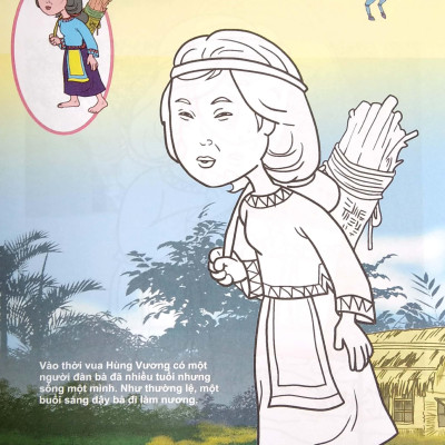 Em Tập Tô Màu Và Đọc Truyện Kho Tàng Truyện Cổ Dân Gian Việt Nam - Thánh Gióng
