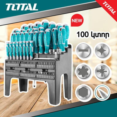 BỘ 100 TUA VÍT TOTAL THT2506100 - HÀNG CHÍNH HÃNG