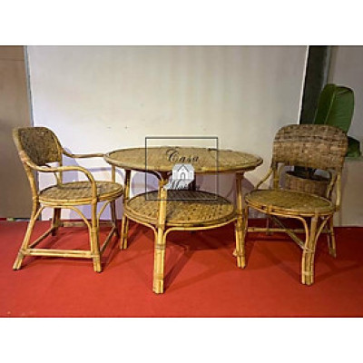 Bộ bàn mây mi ni Casa Mai Son , dùng cho phòng ăn, nhà hàng, quán cafe....