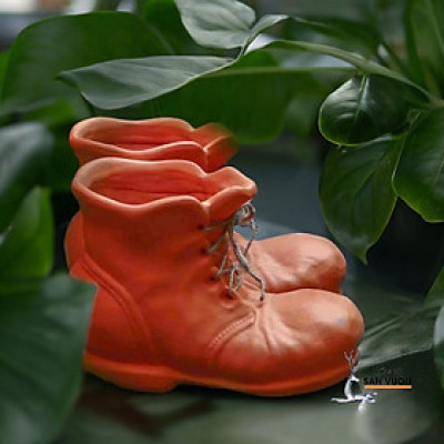 Chậu Hình Chiếc Giày - Chậu  Đất Nung Trồng Cây Size 15cm