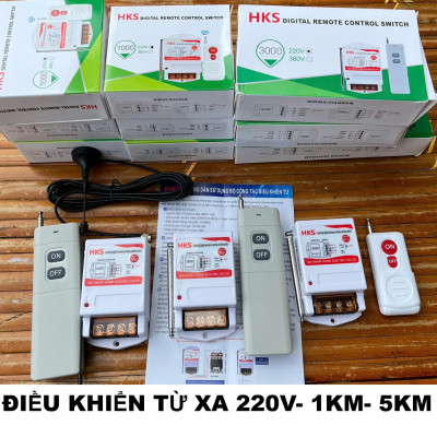 Bộ Điều Khiển Máy Bơm Nước , Điện Đèn Từ Xa 220V – Khoảng Cách 1–5KM Công Suất Lớn 40A 3000W