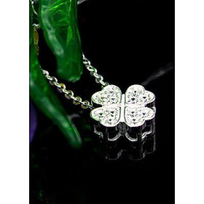 Dây Chuyền Và Mặt Dây Chuyền Nữ Bạc Ý Bạc Hiểu Minh DMD252 Cỏ 4 Lá