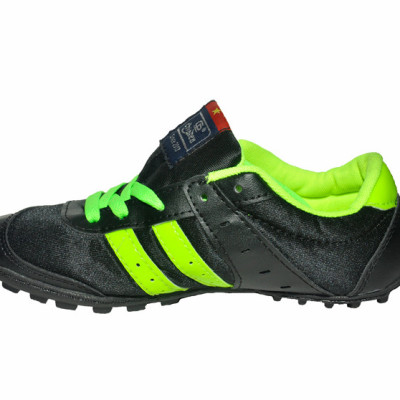 GIÀY ĐÁ BÓNG SÂN CỎ NHÂN TẠO VẢI 004C ĐEN -XANH CHUỐI