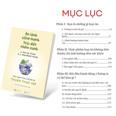 Sách- Ăn lành sống mạnh Trái đất thêm xanh - Sức mạnh của chế độ ăn thuần thực vật