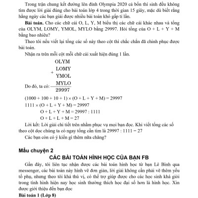 Chinh Phục Đỉnh Olympia  - Những Mẫu Chuyện Tìm Tòi Và Sáng Tạo Trong Toán Học