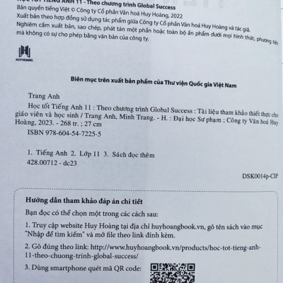 Học Tốt Tiếng Anh 11 - Theo Chương Trình Global Success (Tài Liệu Tham Khảo Thiết Thực Cho Giáo Viên Và Học Sinh) _HH