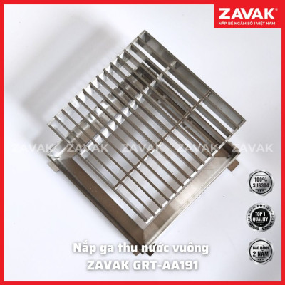 Rãnh Thoát nước vuông Inox 304 ZAVAK Grating GRT-AA191