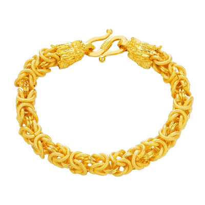 Lắc tay nam mạ 24k khóa đầu rồng S115
