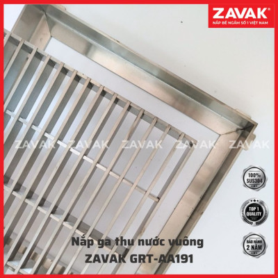 Rãnh Thoát nước vuông Inox 304 ZAVAK Grating GRT-AA191