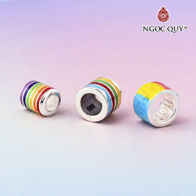 Charm chặn hạt 7 sắc cầu vồng - Ngọc Quý Gemstones
