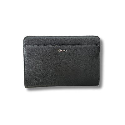 Túi Cầm Tay Nam Có Dây Đeo Chéo GENCE RB14 Da Bò Khóa Vân Tay Cao Cấp Màu Đen