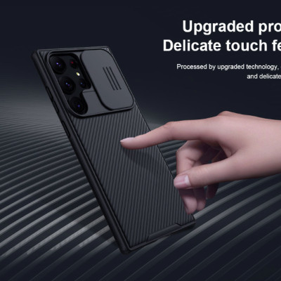 Ốp lưng chống sốc cho Samsung Galaxy S23 Ultra bảo vệ Camera hiệu Nillkin Camshield Pro chống sốc cực tốt, chất liệu cao cấp, có khung & nắp đậy bảo vệ Camera - hàng nhập khẩu