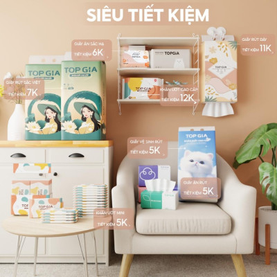 Khăn giấy rút Sắc Việt gói lớn thùng 20 gói 300 tờ 4 lớp siêu dai và an toàn cho da